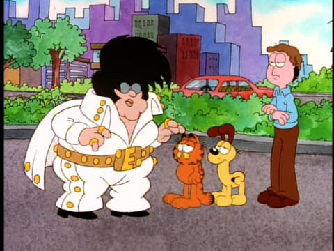 Garfield meets Elvis.