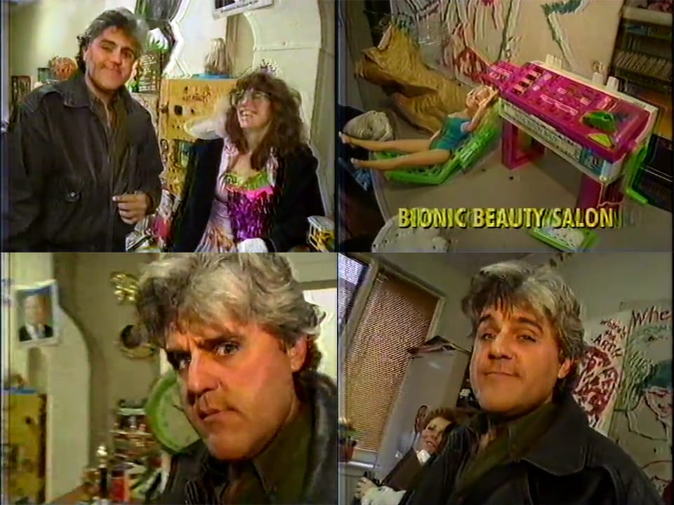 Jay Leno visiting the Church of Elvis.