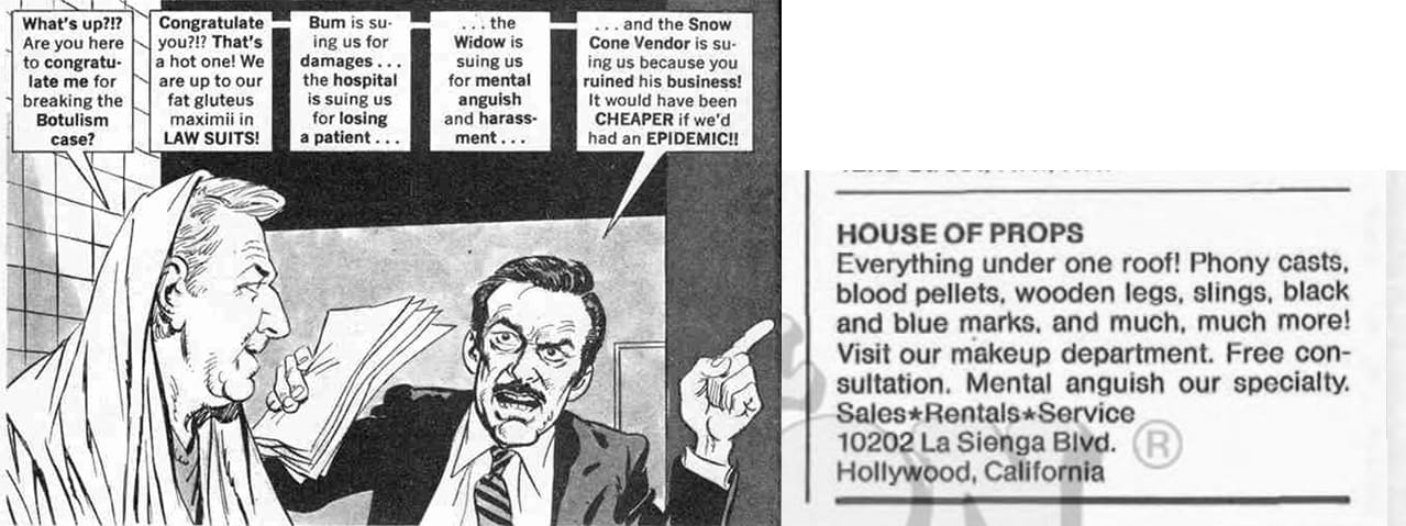 Two parodies making fun of the phrase "mental anguish."